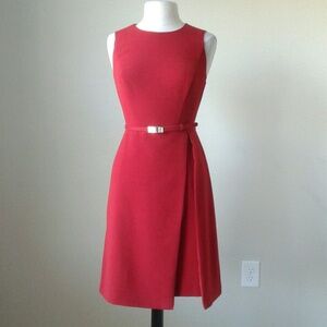 White House Black Market Red Midi Dress